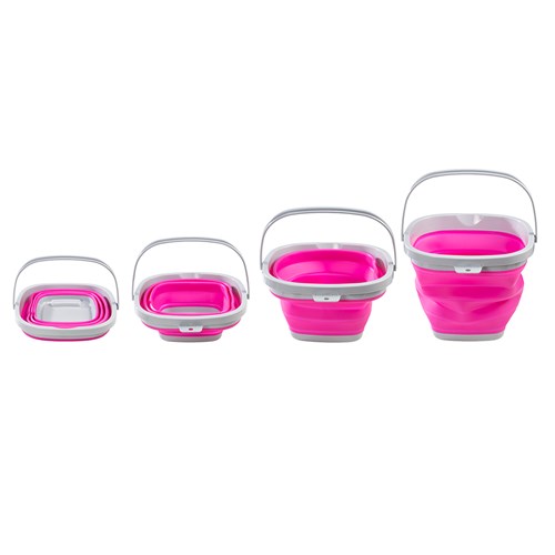 Showmaster Grooming Kit with Collapsible Bucket - Pink with Grey - Image 5