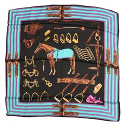 Square Silk Scarf Horse Design