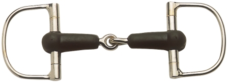 Racing Dee Bit with Rubber Covered Snaffle Mouth