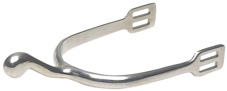 Swan Neck Dressage Spurs with Plain Knob