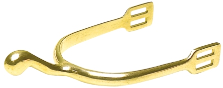 Gold Medal Swan Neck Dressage Spurs with Plain Knob