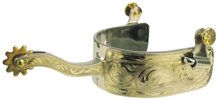 Engraved German Silver Show Spurs