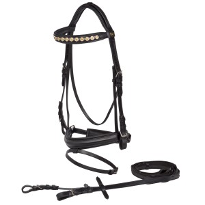 Jeremy & Lord Royalty Snaffle Bridle with Crank Noseband