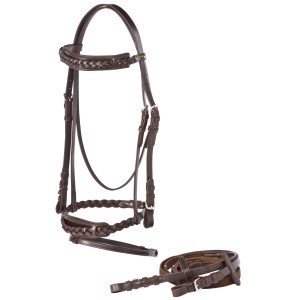 Jeremy & Lord Plaited Hanoverian Bridle with Matching Reins