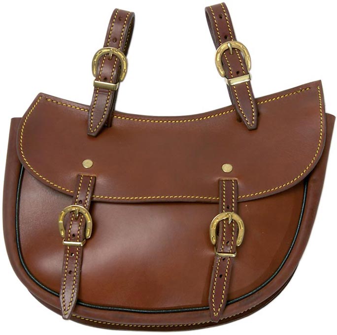 Oval Leather Holdall Saddle Bag