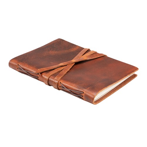 Fort Worth Leather Bound Journal - Distressed Brown 17.5cm x 12.5cm - Image 7