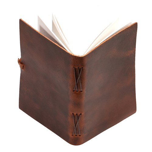 Fort Worth Leather Bound Journal - Distressed Brown 17.5cm x 12.5cm - Image 4