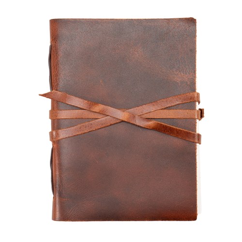 Fort Worth Leather Bound Journal - Distressed Brown 17.5cm x 12.5cm - Image 8