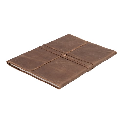 Fort Worth Leather Bound Journal - Distressed Brown 30cm x 22cm - Image 6