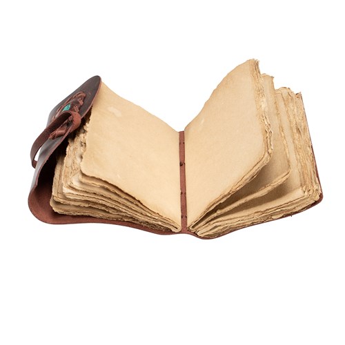 Fort Worth Leather Bound Journal - Distressed Brown with Turquoise 17cm x 13cm - Image 6