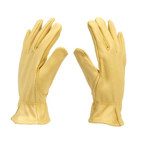 Premium Leather Roping Gloves - Gold - Image 4