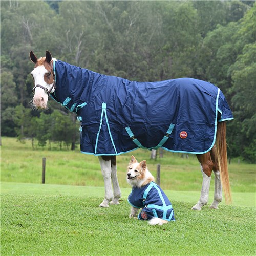 Kozy 1200D Lite Rainsheet Combo - Navy/Turquoise - Image 9