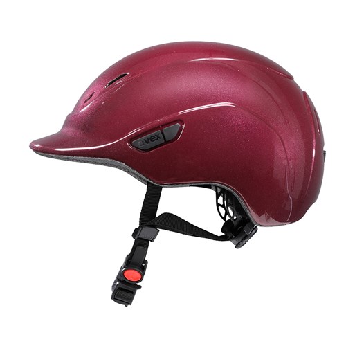 Uvex Kiddox Riding Helmet - Shiny Burgundy - Image 6