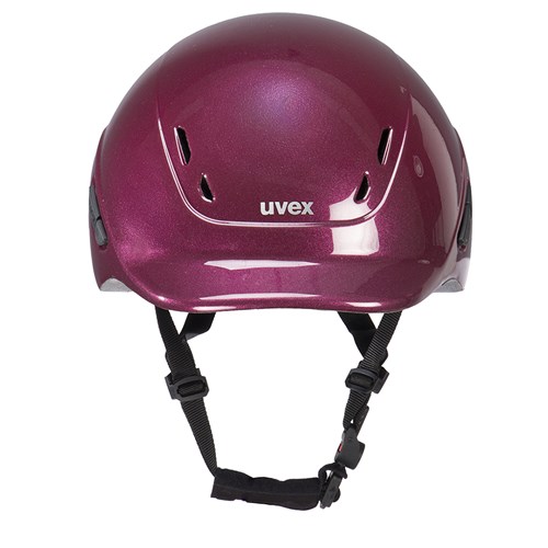 Uvex Kiddox Riding Helmet - Flower Shiny Burgundy - Image 6