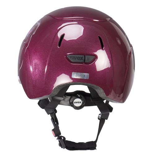 Uvex Kiddox Riding Helmet - Flower Shiny Burgundy - Image 5