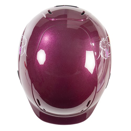 Uvex Kiddox Riding Helmet - Flower Shiny Burgundy - Image 3