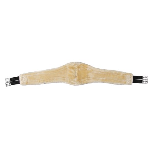 Equi-Prene Jump Girth with Elastic & Fleece - Brown/Natural - Image 4