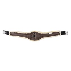 Equi-Prene Jump Girth with Elastic & Fleece – Brown/Natural