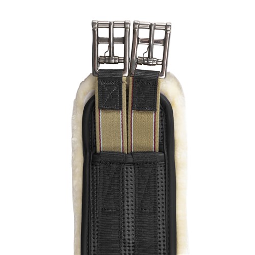 Equi-Prene Elastic Fleece Lined Jump Girth - Black - Image 4