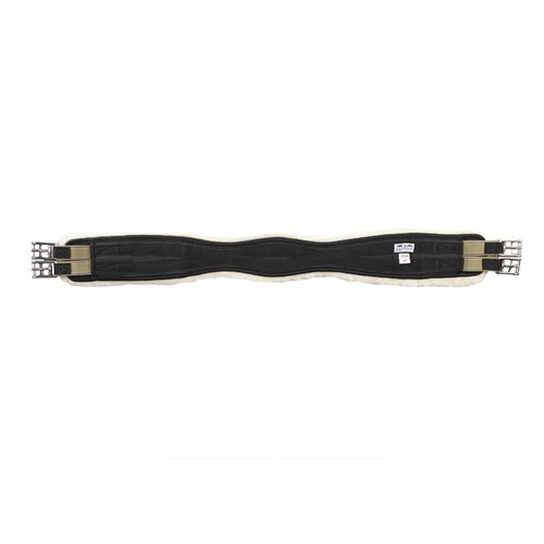 Equi-Prene Elastic Fleece Lined Jump Girth - Black - Image 3