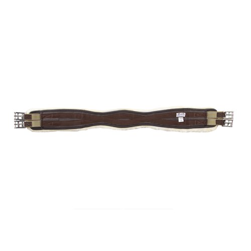 Equi-Prene Elastic Fleece Lined Jump Girth - Brown - Image 3