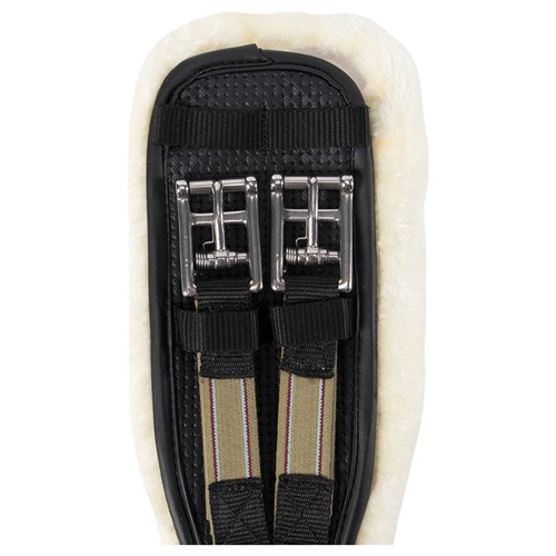 Equi-Prene Elastic Fleece Lined Dressage Girth - Black - Image 3