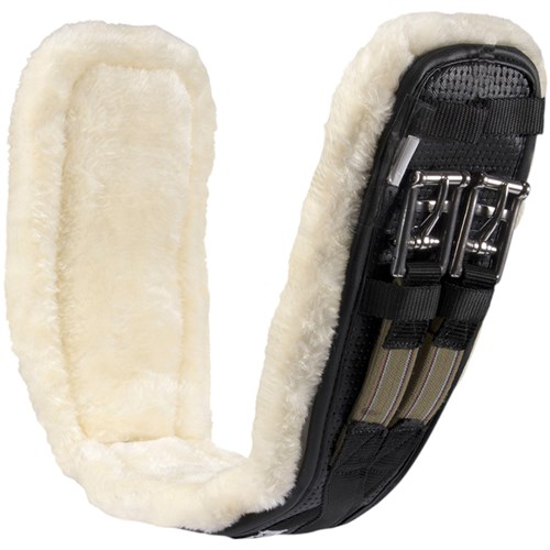 Equi-Prene Elastic Fleece Lined Dressage Girth - Black - Image 5