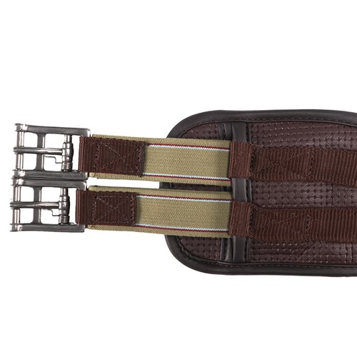 Equi-Prene Pressure Eze Two Buckle Girth with Elastic - Brown - Image 3