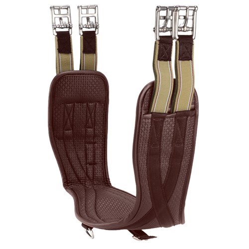 Equi-Prene Pressure Eze Two Buckle Girth with Elastic - Brown - Image 6